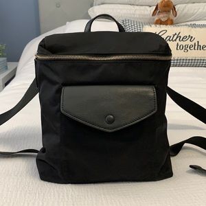 Banana Republic- black backpack- 11.5”x12”x5”